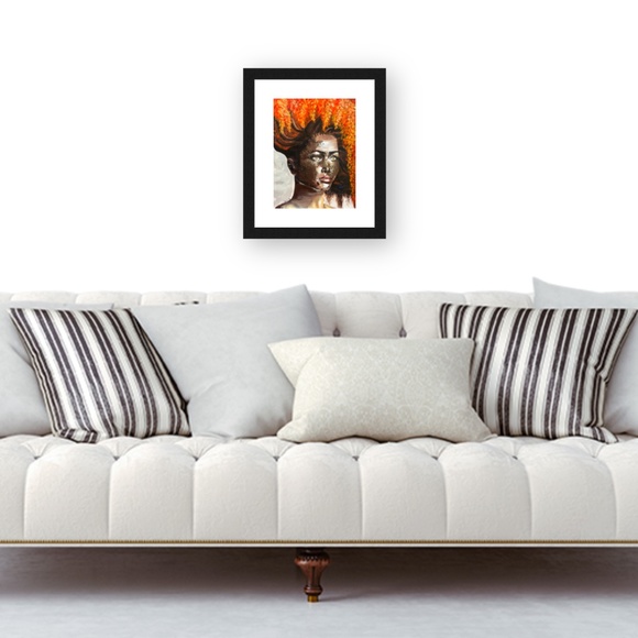 Autumn Godx | Painting of Non-Binary Person Portrayed as a Deity of Autumn - Picture 2 of 2